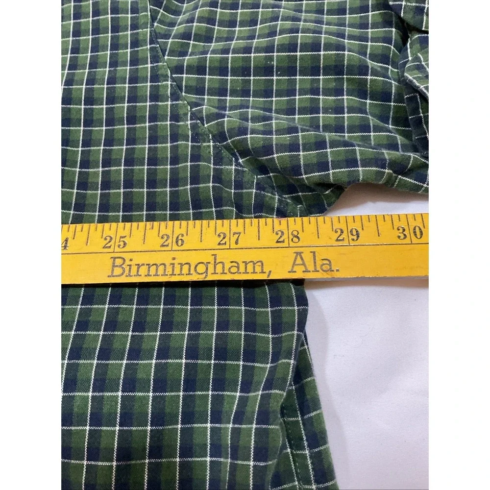 Vintage Abercrombie Fitch Shirt Adult XL Green Check Cotton Long‎ Sleeve G11